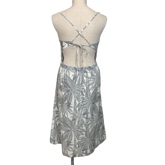 Marine Layer LILY Dress in Linen & Cotton and Palm Print sz XL - Picture 8 of 16